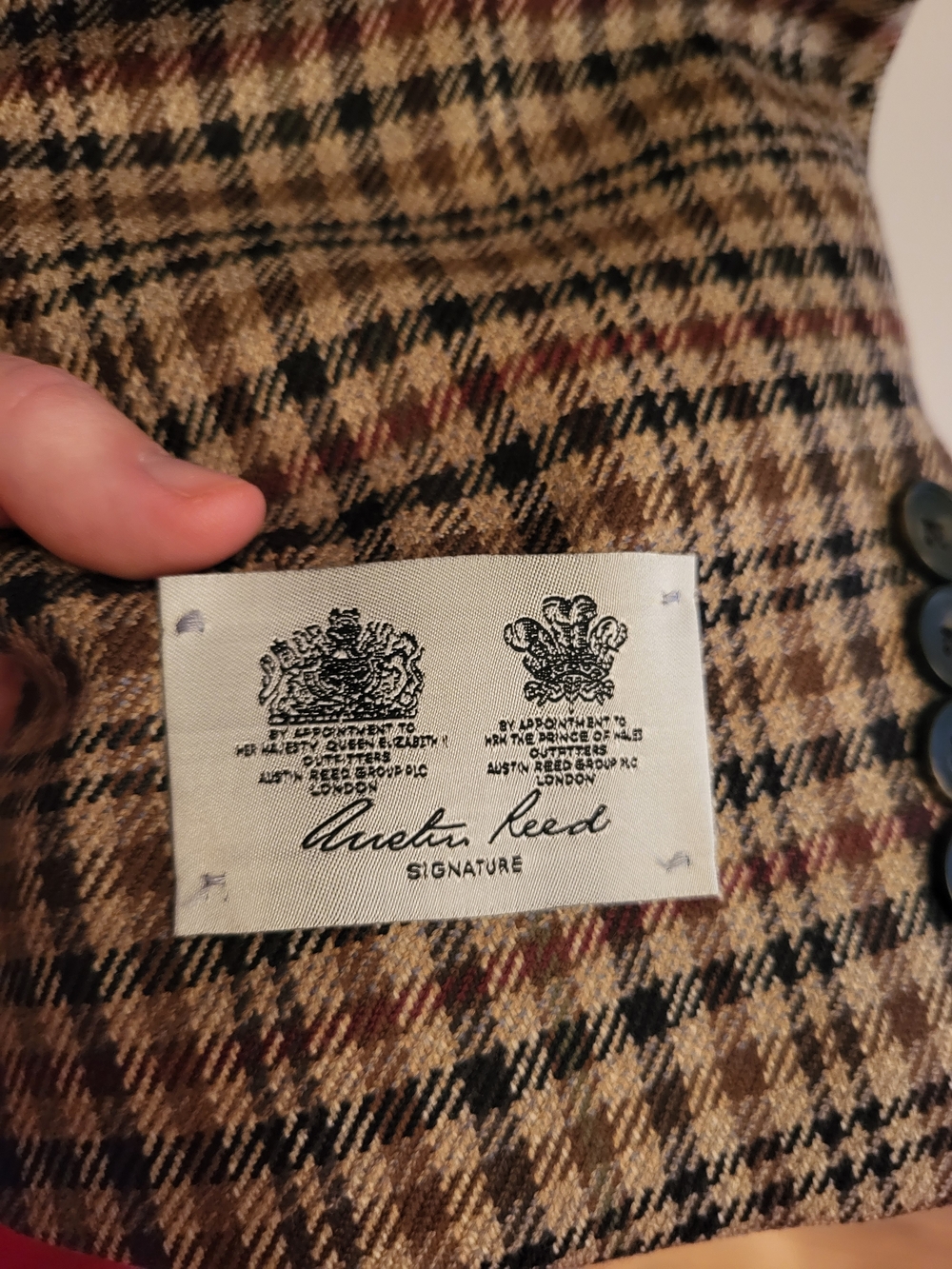 Austin Reed Brown and Tan Glen Plaid Sport Coat - Picture 4 of 6